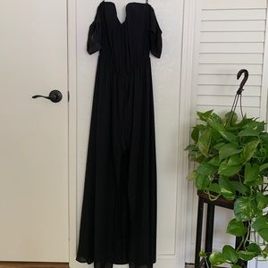 Francesca’s formal black dress